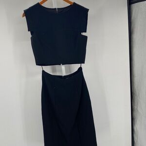 Black halo size 6 black skirt set